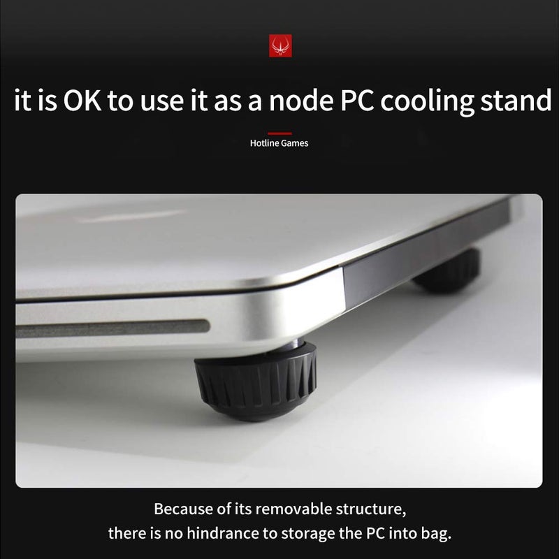 HOTLINE GAMES HOTLINEGAMES H2 Keyboard Stand Ergonomic Keyboard Riser Laptop Stand Notebook Stand Keyboard Holder Laptop Cooler Laptop Cooling pad (Black) - Image 3